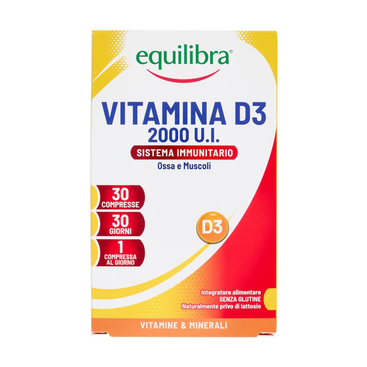 Вітамін Д3 equilibra Vitamina D3 2000 МО, 30 таблеток
